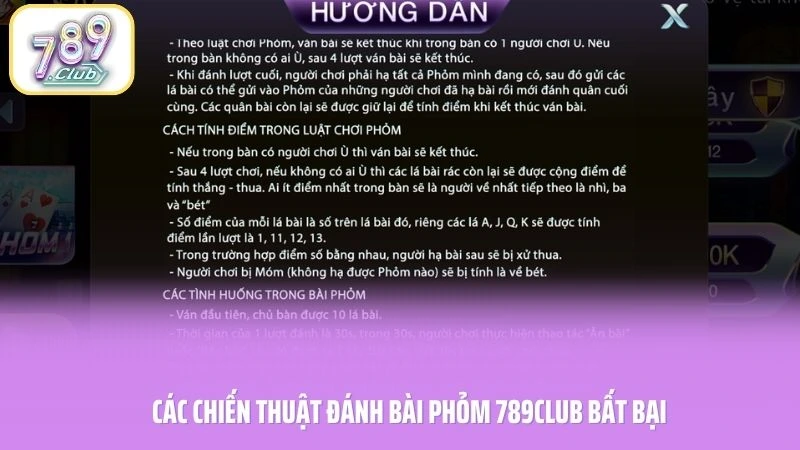 Các chiến thuật đánh bài Phỏm 789CLUB bất bại