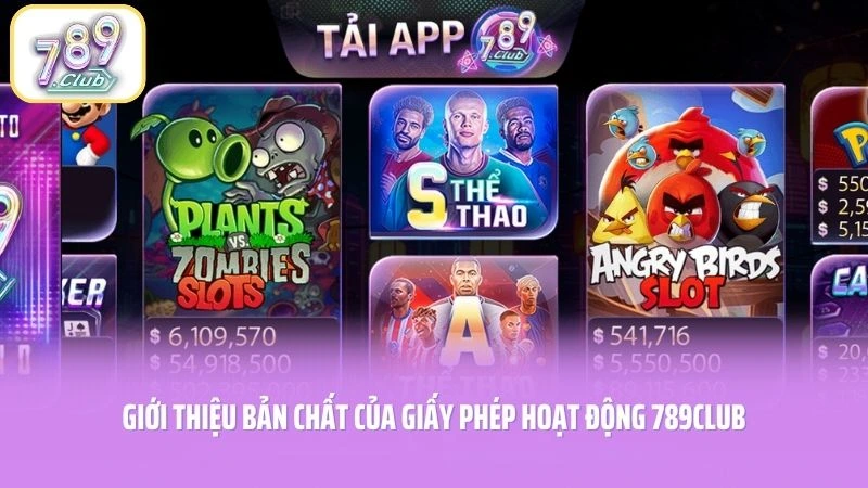 Giới thiệu bản chất của giấy phép hoạt động 789CLUB
