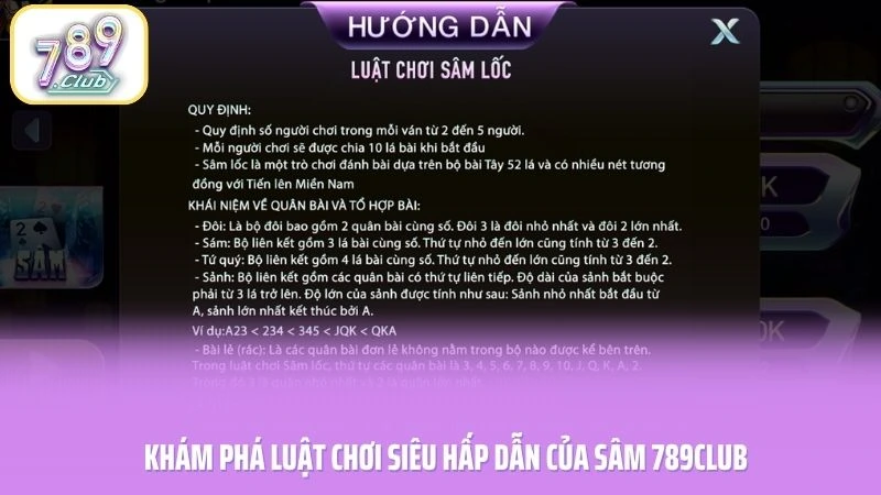 Sâm 789CLUB - Mách Bạn Bí Kíp Đè Bẹp Mọi Đối Thủ 2 Khám phá luật chơi siêu hấp dẫn của Sâm 789CLUB