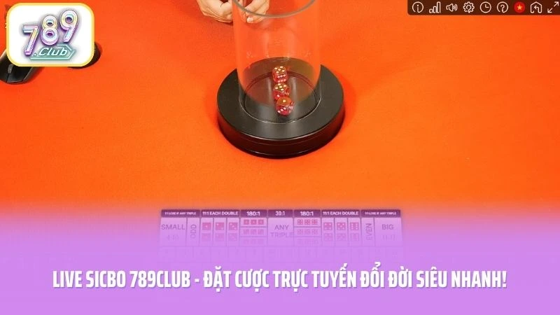 Live Sicbo 789CLUB - Đặt Cược Trực Tuyến Đổi Đời Siêu Nhanh!