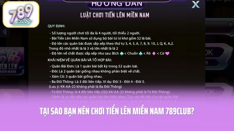 Tại sao bạn nên chơi Tiến Lên Miền Nam 789CLUB?